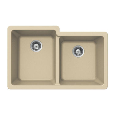 Houzer SAND Quartztone Series Granite Undermount 60/40 Double Bowl Kitchen Sink, Sand Kitchen Sink - Undermount Houzer